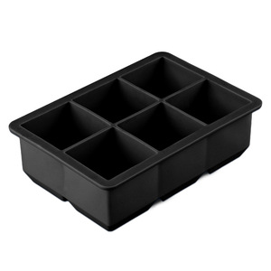 Moules à glaçons en silicone avec 6 cavités, grands glaçons carrés, pour cocktails, glaçons en cubes géants pour <span class=keywords><strong>whisky</strong></span> - Product Image 1