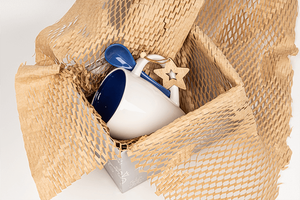 Daur ulang gulungan kertas Kraft coklat Hex Buffer Cushion <span class=keywords><strong>Honeycomb</strong></span> kemasan kerajinan sarang lebah pelindung tepi kayu untuk perlindungan kardus - Product Image 5