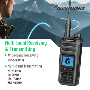Radio bidirectionnelle Quansheng TK11(5) 10W à double réception HF VHF UHF AM FM <span class=keywords><strong>CB</strong></span> <span class=keywords><strong>SSB</strong></span> multibande avec analyseur de spectre radio amateur - Product Image 3