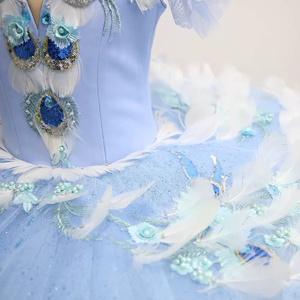 กระโปรงบัลเล่ต์สำหรับเด็ก, ชุดการแสดงความงามในการนอนหลับกระโปรงฟูฟ่องกระโปรงฟ่องชุดการแสดงบลูเบิร์ด - Product Image 2