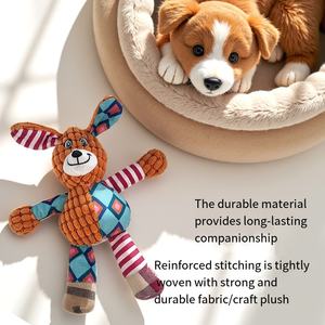 Diş temizleme fonksiyonu ile lüks Pet peluş oyuncak köpek Bite dayanıklı interaktif çevre dostu çiğnemek oyuncak - Product Image 5