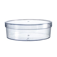 Boîte à pâtisserie ronde en PS de qualité alimentaire, épaisseur 1 mm, haute transparence, 158x50 mm, 650 ml, pour pâtisserie, gâteau, salade - Guangdong JNH-047