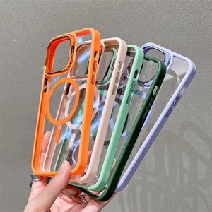 Funda Magnética de Carga Inalámbrica <span class=keywords><strong>con</strong></span> Soporte Metálico para Lentes y Cubierta Trasera Acrílica para iPhone 17 16 15 14 13 12 <span class=keywords><strong>con</strong></span> Cubierta para Cámara - Product Image 3