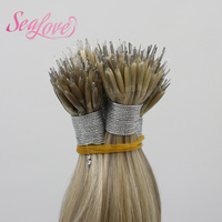 Extensiones de Cabello Humano con Punta Nano Pre-Adherida, Cabello Liso Natural en Mechones Pre-Enlazados para Salones y Venta al Por Mayor