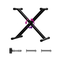 Support de piano réglable double en X Terence, support de clavier en aluminium 100 % qualité garantie pour les musiciens de basson