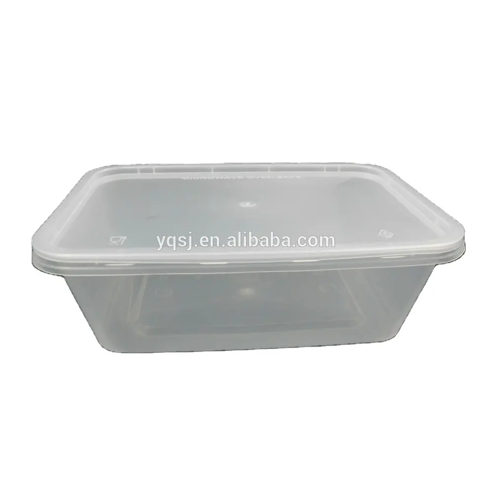 wholesale 750ml / 26 oz rectangular plastic meal prep container with lid, frozen food / bakery packaging box