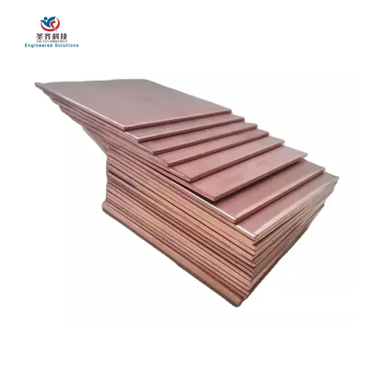 5N High Purity Cathode Copper Sheet 99.9995% Electrolytic Copper Sheet Plate