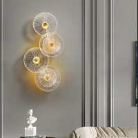Luz LED de pared de lujo de Arte de diseñador para fondo de sofá de escalera de sala de estar; cuerpo de lámpara de hierro creativo