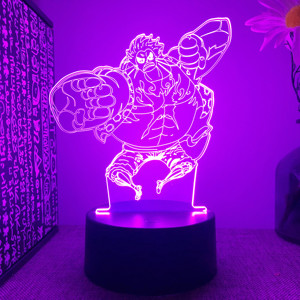 62 conception Anime singe D. Luffy Roronoa Zoro RGB Acrylique Stand lampe <span class=keywords><strong>color</strong></span>é dégradé tactile gradateur Veilleuse comme cadeau - Product Image 6