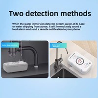 Alarme de niveau d'eau connectée 4G à montage en surface, 3V CC, pour laboratoires, salles informatiques/servidores, entrepôts ; capteur de fuite et de niveau d'eau complet