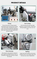 Machine de chantournage automatique de haute qualité à 4 fonctions avec finition précise, 7,5 kW, 700 kg, fabriquée en Chine