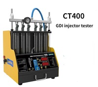 AUTOOL CT400 GDI Nettoyeur et testeur d'injecteurs de carburant Machine de nettoyage à ultrasons 6 cylindres