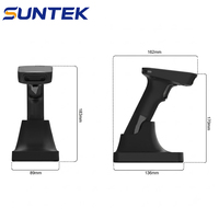 Escáner de Código de Barras Inalámbrico con Conexión Bluetooth y 2.4G, Lector de Código de Barras Portátil de 100m para Farmacias y Comercios SUNTEK