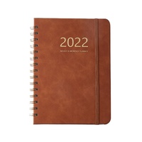 2024 mode Notes A5 PU cuir journal mensuel planificateur Journal couverture rigide cahier à spirale cahiers d'exercices pour les écoles