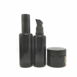 Flacon et pot cosmétiques en verre violet foncé anti-UV noir pour huiles essentielles et lotions – 5ml, 15ml, 30ml, 50ml, 100ml, 150ml, 200ml, 250ml - Product Image 4