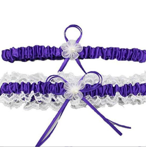 Ensemble de 2 jarretelles de mariée en dentelle florale avec nœud, accessoires de jambe pour <span class=keywords><strong>mariage</strong></span> <span class=keywords><strong>et</strong></span> fête, pour la mariée <span class=keywords><strong>et</strong></span> les femmes - Product Image 4