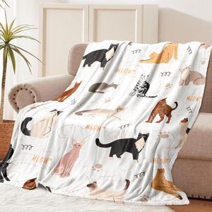 Soft Pet Cat Flannel <b>Blanket</b> Throw <b>Blanket</b> Nap <b>Blanket</b> Super Soft Machine Washable for Winter Warmth Custom Print Wholesale - Product Image 4