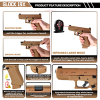 Pistolet à hydrogel G19x en métal, Gelblaster électronique avec fonctions de sécurité pour adultes - Unisexe