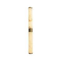Applique murale LED en albâtre espagnol, design moderne et épuré, cuivre, lumière blanc chaud 3000K, durée de vie 10000 heures, pour salon et chambre
