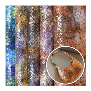 Đầy màu sắc kim loại Thất Bại Vua rắn in động vật vải vàng bạc dập bóng <span class=keywords><strong>Python</strong></span> PU giả da cho túi xách túi - Product Image 1