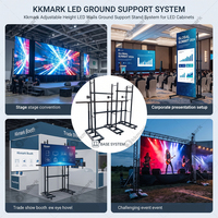 Système de support au sol pour modules de panneaux vidéo LED Kkmark avec support réglable en hauteur