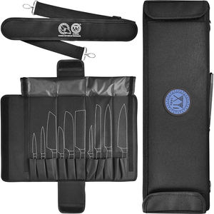 Étui de rangement pliable pour couteaux en toile, échantillon gratuit, avec 4 emplacements, sac à outils portable, sac à couteaux de chef pour femmes et hommes - Product Image 1