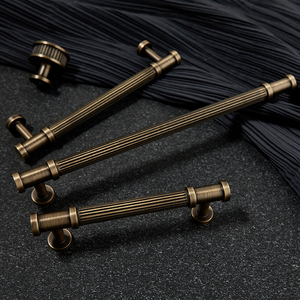 Antique Brass rắn tủ xử lý kéo knobs Vàng Lưới tủ quần áo kéo đồng tủ tủ quần áo xử lý tuổi Brass nhà bếp - Product Image 2