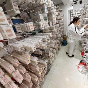 Usine En Gros De Mode Acrylique Presse sur Ongles À La Main De Luxe Bling Presse sur Ongles <span class=keywords><strong>Manucure</strong></span> Française sur 10 Pcs - Product Image 5