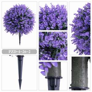 Ruopei PZD-1-26-2 Lavande violette, résistant aux UV, écologique, toucher naturel, arbre à fleurs réaliste, herbe, <span class=keywords><strong>arbuste</strong></span> artificiel - Product Image 3
