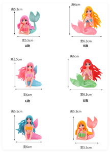 Concha sirena fishbowl cake topper figura de boda animal lindo figurita para Decoración - Product Image 2