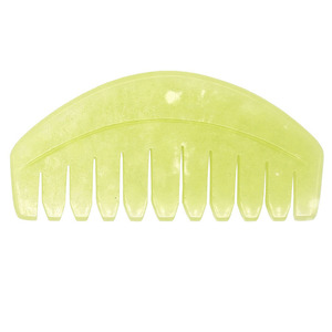 Logo personnalisé Vente en gros Peigne messager en pierre véritable Massage du cuir chevelu Blanc Noir Jade naturel Peigne à cheveux Tête cuir chevelu Gua Sha Jade Peigne - Product Image 5