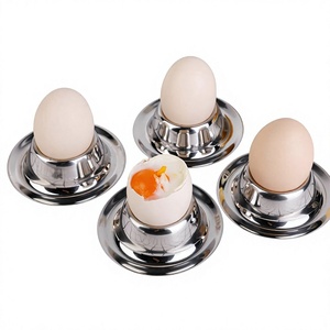Support à œufs en acier inoxydable pour œufs durs, vente en gros, support de table pratique pour la cuisine, utilisation manuelle - Product Image 1