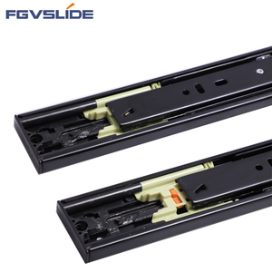 Meubelen Hardware 45Mm Drievoudige Verlenging Enkele Veer <span class=keywords><strong>Push</strong></span> Naar Open Kogellager Lade Glijbaan - Product Image 6