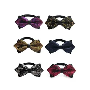 High quality best selling luxury paisley pointed bow tie lot stock man bowtie 2023 zhejiang bow tie