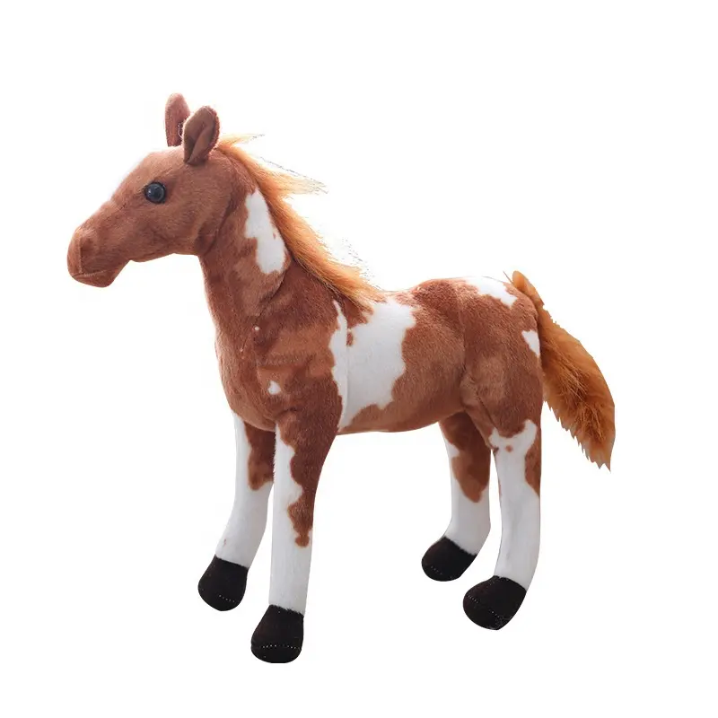 Factory Wholesale Custom Lifelike Horse Plush Toy Standing Horse Stuffed Plush Toy For Kids