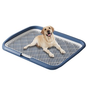 Bac d'apprentissage de la propreté pour animaux de compagnie, grande taille, avec grille en maille, facile à nettoyer, pour chiens, avec pilier gratuit inclus - Product Image 2