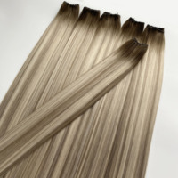 Extensions de cheveux humains vierges de luxe à double trame, sans perte ni nœuds, qualité Genius Weft, vente chaude