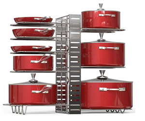 Fabricant vendant un support de cuisine en acier robuste, réglable, à 14/8/5 niveaux, style allongé - Product Image 2