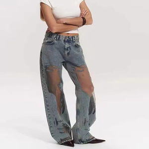 <span class=keywords><strong>Jeans</strong></span> Casual da <span class=keywords><strong>Donna</strong></span> di Alta Qualità, Stile Dritto, Traspiranti ed Eleganti <span class=keywords><strong>in</strong></span> Denim per l'Estate, Vendita all'Ingrosso dalla Cina <span class=keywords><strong>con</strong></span> Logo <span class=keywords><strong>in</strong></span> <span class=keywords><strong>Vita</strong></span> - Product Image 2