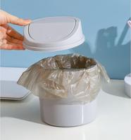 Mini poubelle à rabat de bureau en ligne Offre Spéciale, petit panier en papier créatif, bureau dortoir avec couvercle, seau de rangement
