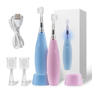 Brosse à dents électrique douce pour enfants, 2 têtes de brosse, batterie longue durée 400mAh, charge sans fil, étanche IPX7, 31200RPM, conception à faible bruit - Product Image 3