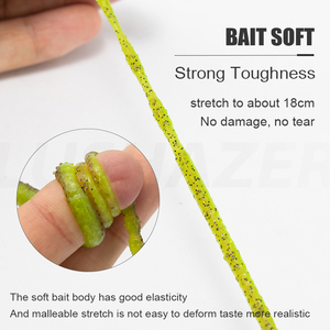 LUSHAZER 8 pz/lotto <span class=keywords><strong>Esche</strong></span> Morbide da Pesca in TPE 11cm 2.3g, Wobblers in <span class=keywords><strong>Silicone</strong></span> Bicolore per Carpe, Artificiali Galleggianti - Product Image 5