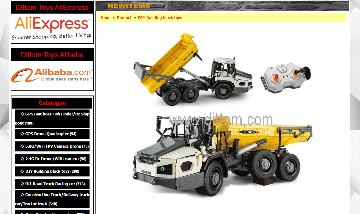 Cada 1:17 Rc Articulated Dump Truck Building Blocks C61054W