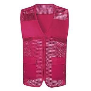 Chaleco de malla sin mangas, amarillo fluorescente, verde, con doble bolsillo, ropa de trabajo transpirable para trabajo al aire libre - Product Image 4