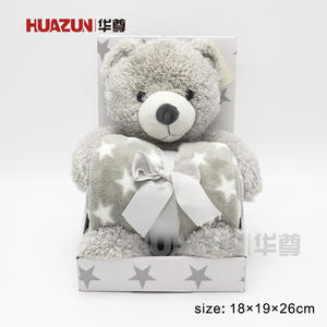 2021 nuovo arrivo Farcito molle animale del fumetto ippopotamo con coperta del bambino - Product Image 4