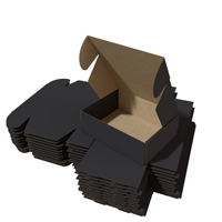 Boîte en carton ondulé noir esthétique, édition emballage e-commerce traditionnel, pour petites entreprises, personnalisation professionnelle OEM