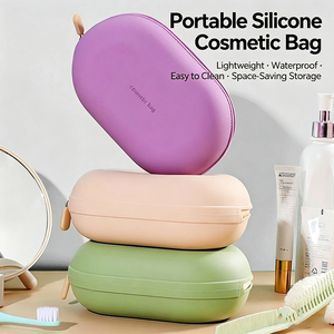Sac de Rangement pour Pinceaux de Maquillage en Silicone, Imperméable, Facile à Nettoyer, de Bonne Qualité, Coloré, OEM, pour Voyage et Extérieur – Offre Spéciale - Product Image 6