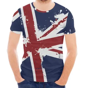カスタマイズ英国デザイン快適な夏のTシャツファッション男性服トップスTシャツ低価格卸売男性半袖