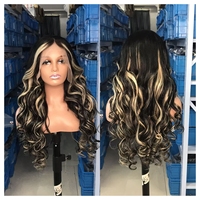 Perruque frontale en dentelle HD transparente 13x4 13x6 en gros, avec mèches, sans colle, en cheveux humains vierges indiens bruts avec cuticules intactes