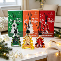 Nouveauté Coffret Cadeau de Noël Luxe Diffuseur d'Huiles Essentielles 200ml Sans Alcool avec Bâtonnets en Fibre et Emballage